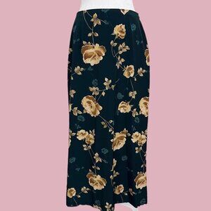 floral vintage 90s maxi skirt whimsygoth grunge fairy
